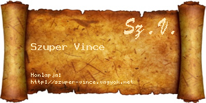 Szuper Vince névjegykártya